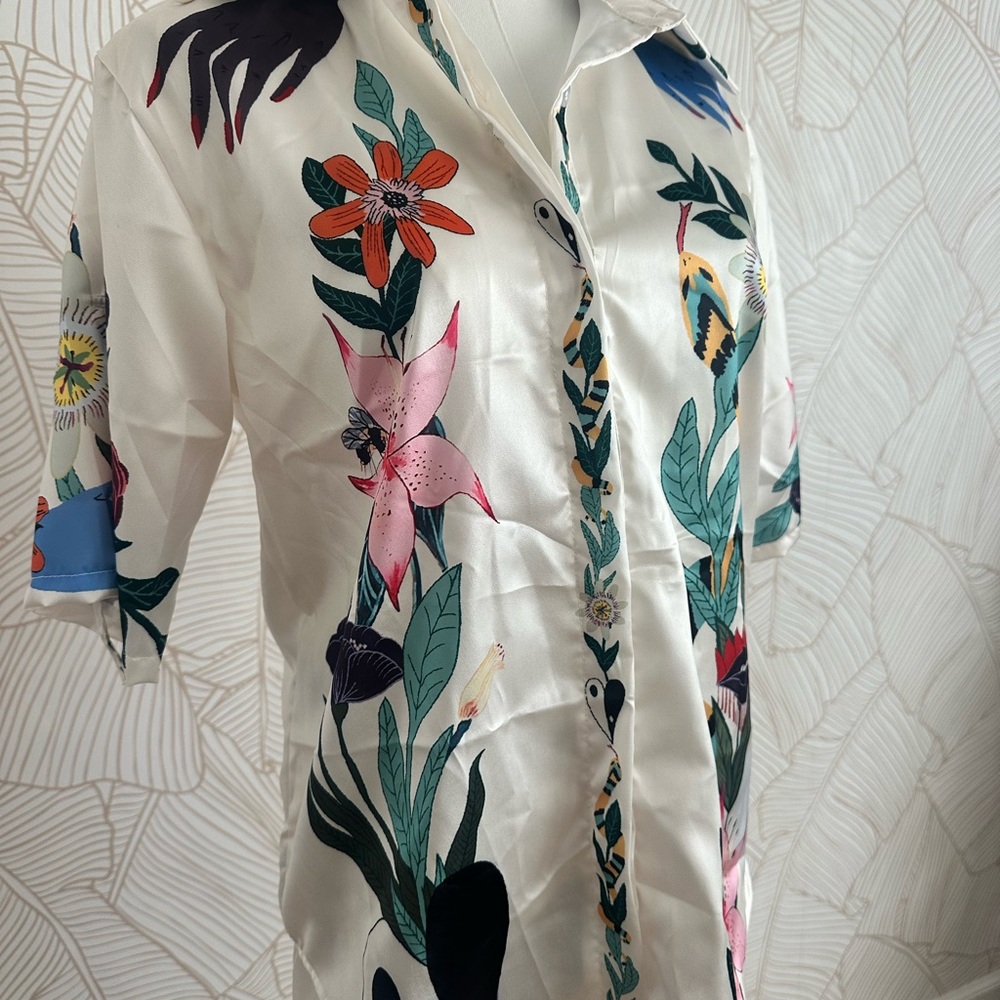 Floral Embroidered Two-Piece Set - Picture 2 of 5